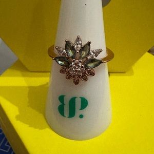 BP size 7 ring lab created, purple rainbow, topaz, a.k.a. the peacock ring